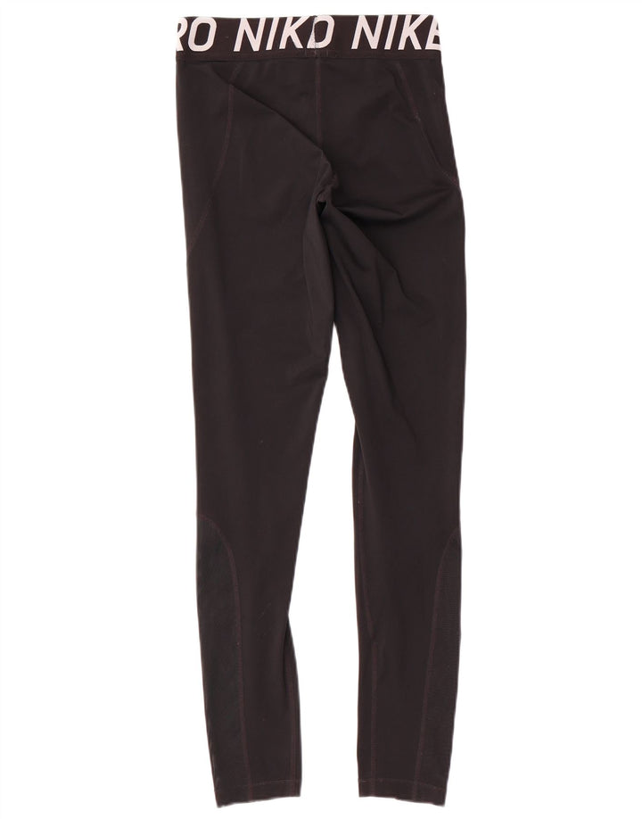Leggings grafici Nike Dri Fit da donna UK 14 medio nero