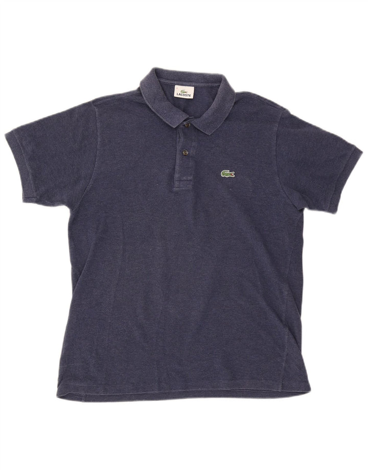 Polo da uomo Lacoste taglia 4 media in cotone blu navy