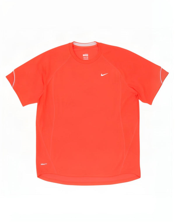 T-shirt da uomo Nike Dri Fit Top UK 42/44 grande poliestere rosso