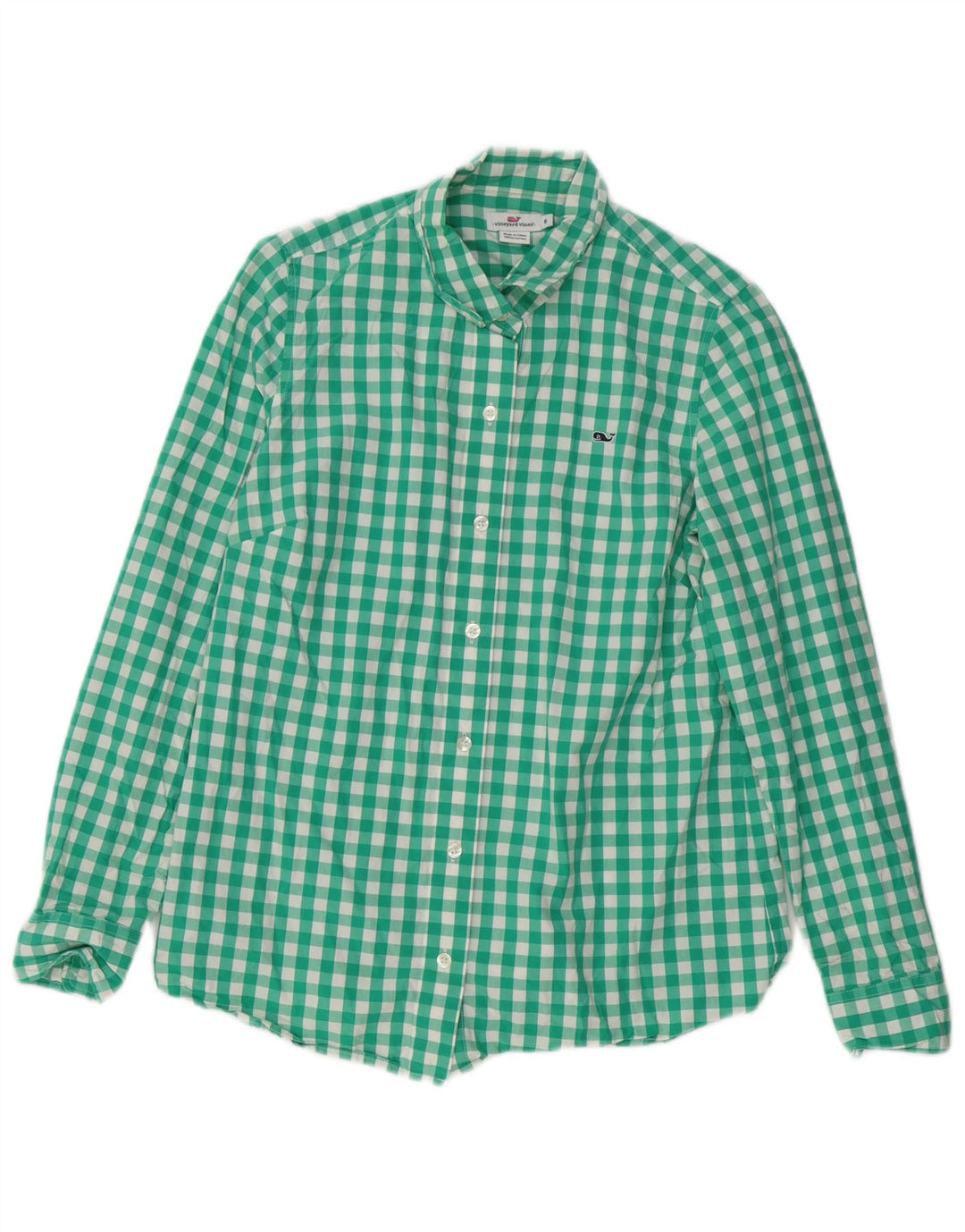 VINEYARD VINES Camicia da donna US 6 Cotone a quadretti verde medio