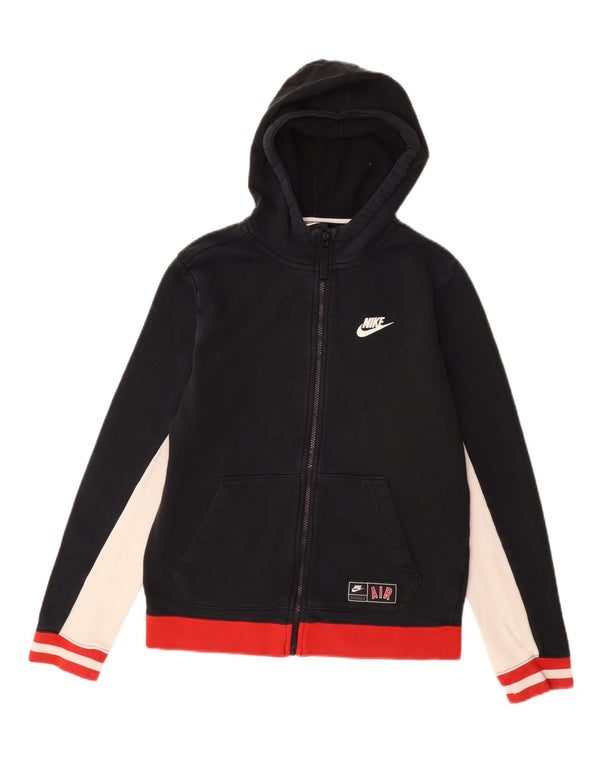 Felpa con cappuccio e zip grafica NIKE per ragazzi 13-14 anni XL Black Colourblock