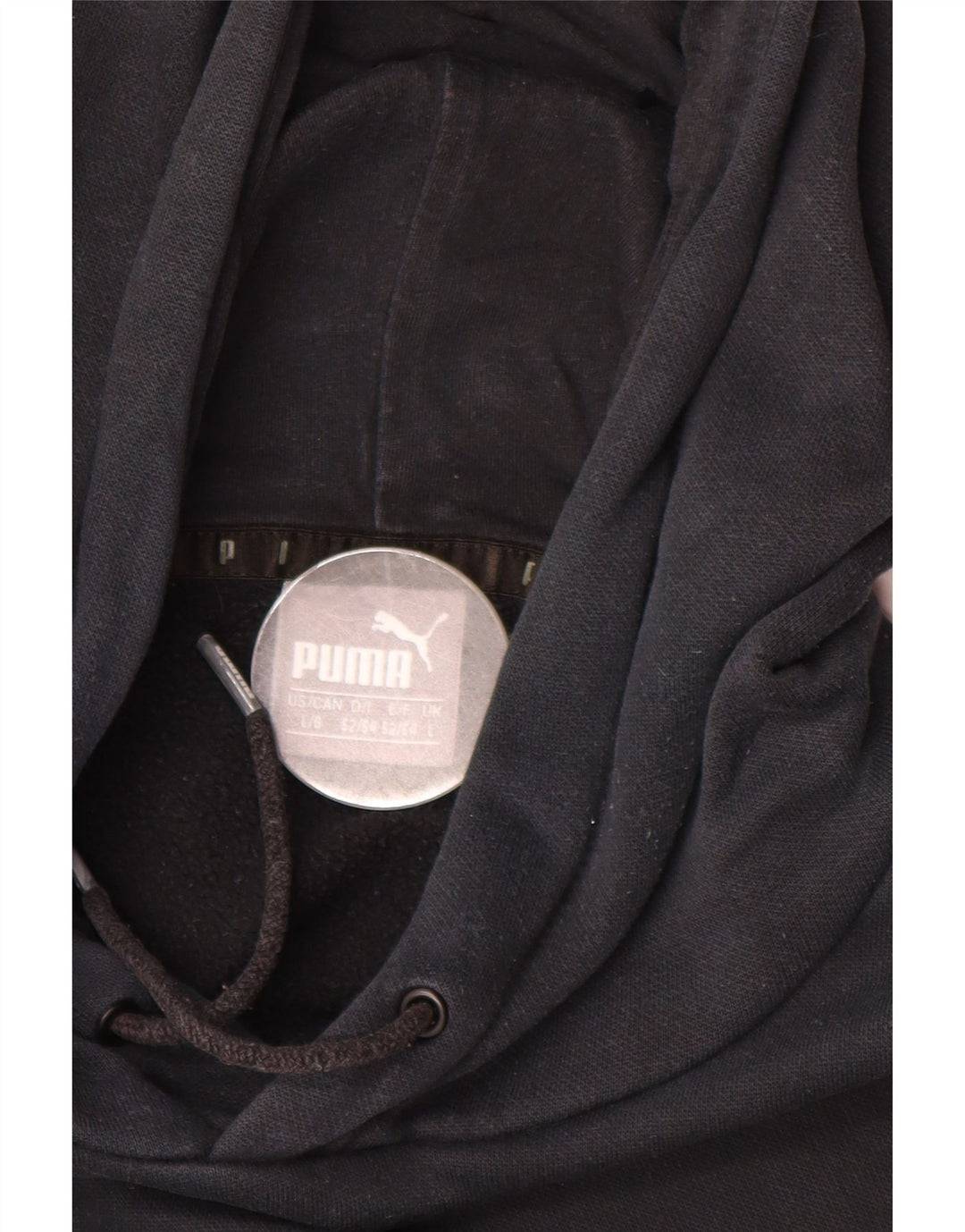 Felpa con cappuccio da uomo PUMA grande in cotone nero