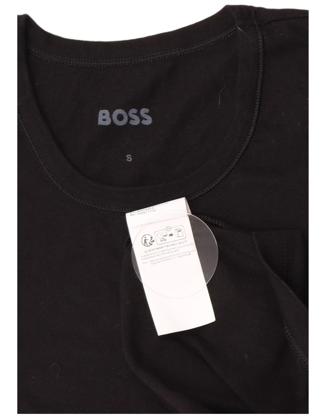 T-shirt da uomo Hugo Boss Top piccola in cotone nero