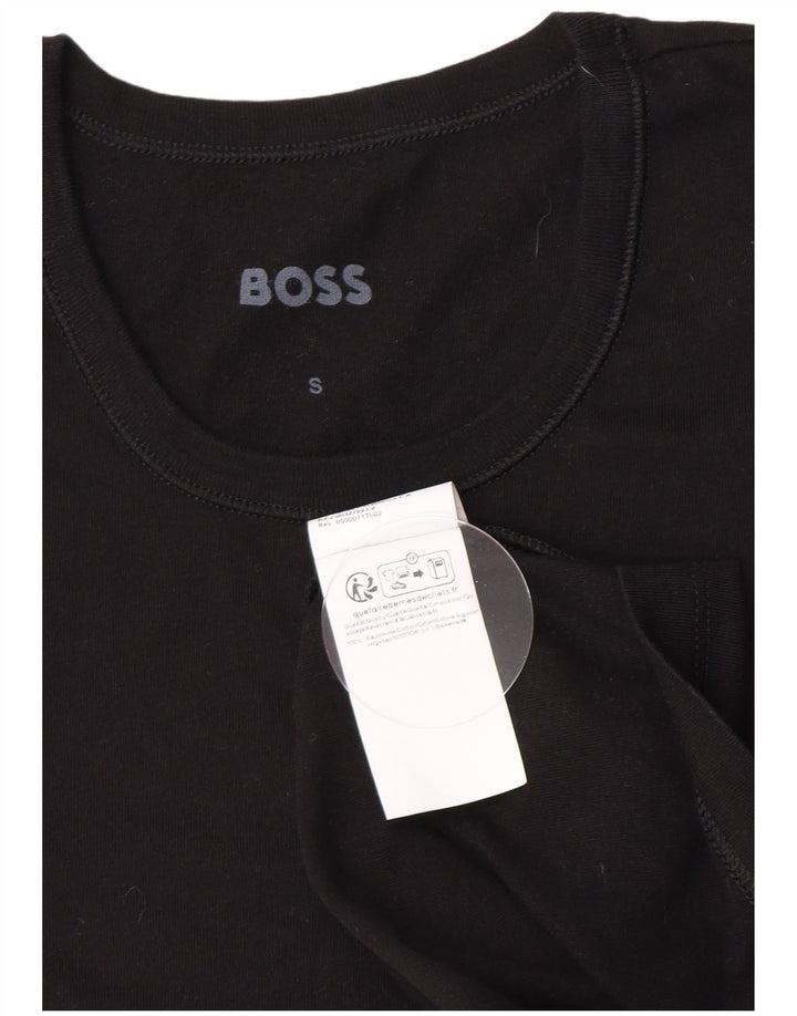 T-shirt da uomo Hugo Boss Top piccola in cotone nero