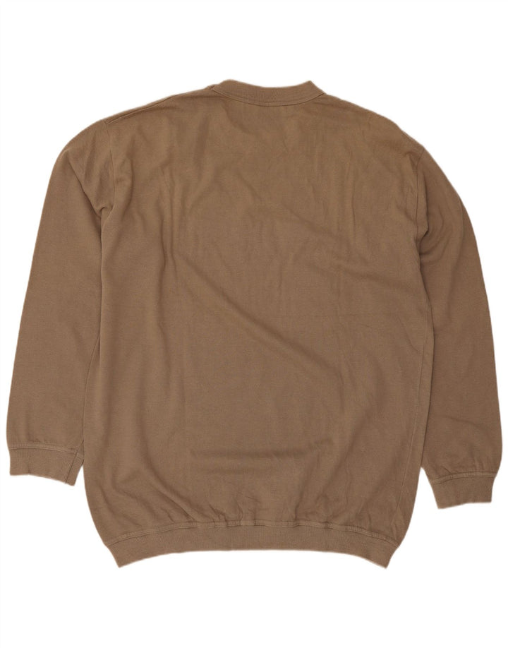 Fila Felpa grafica da uomo Maglione grande in cotone beige