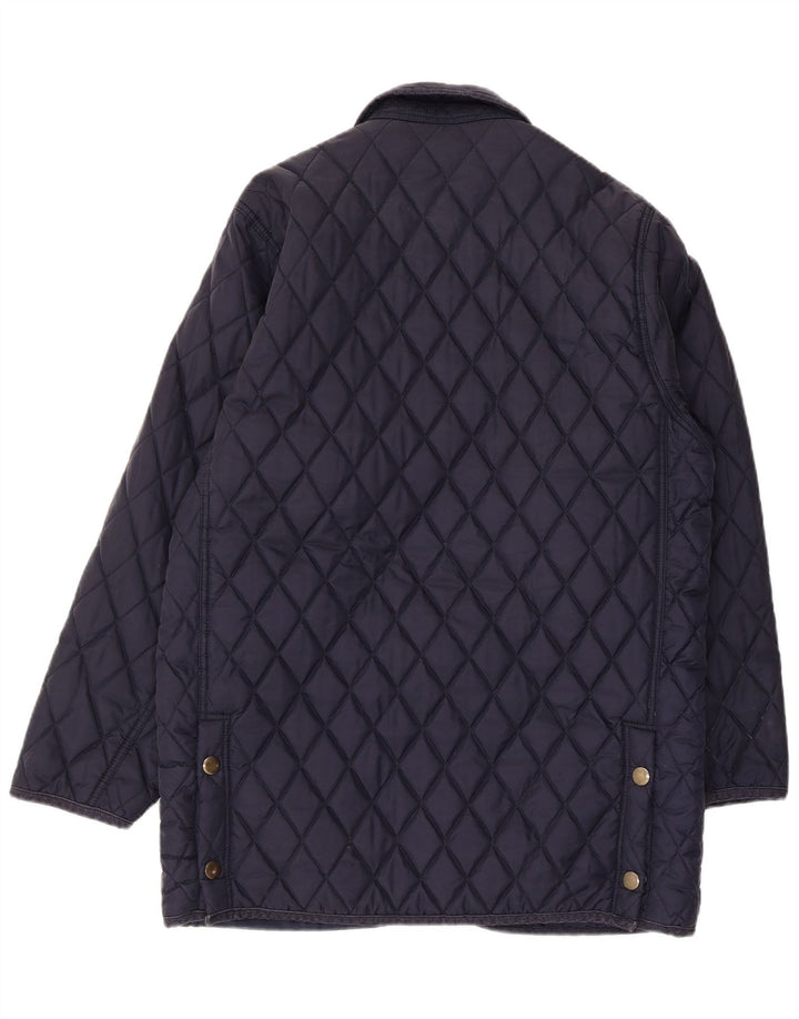 Giacca trapuntata vintage da donna vestibilità ampia EU 38/40Poliammide medio blu navy