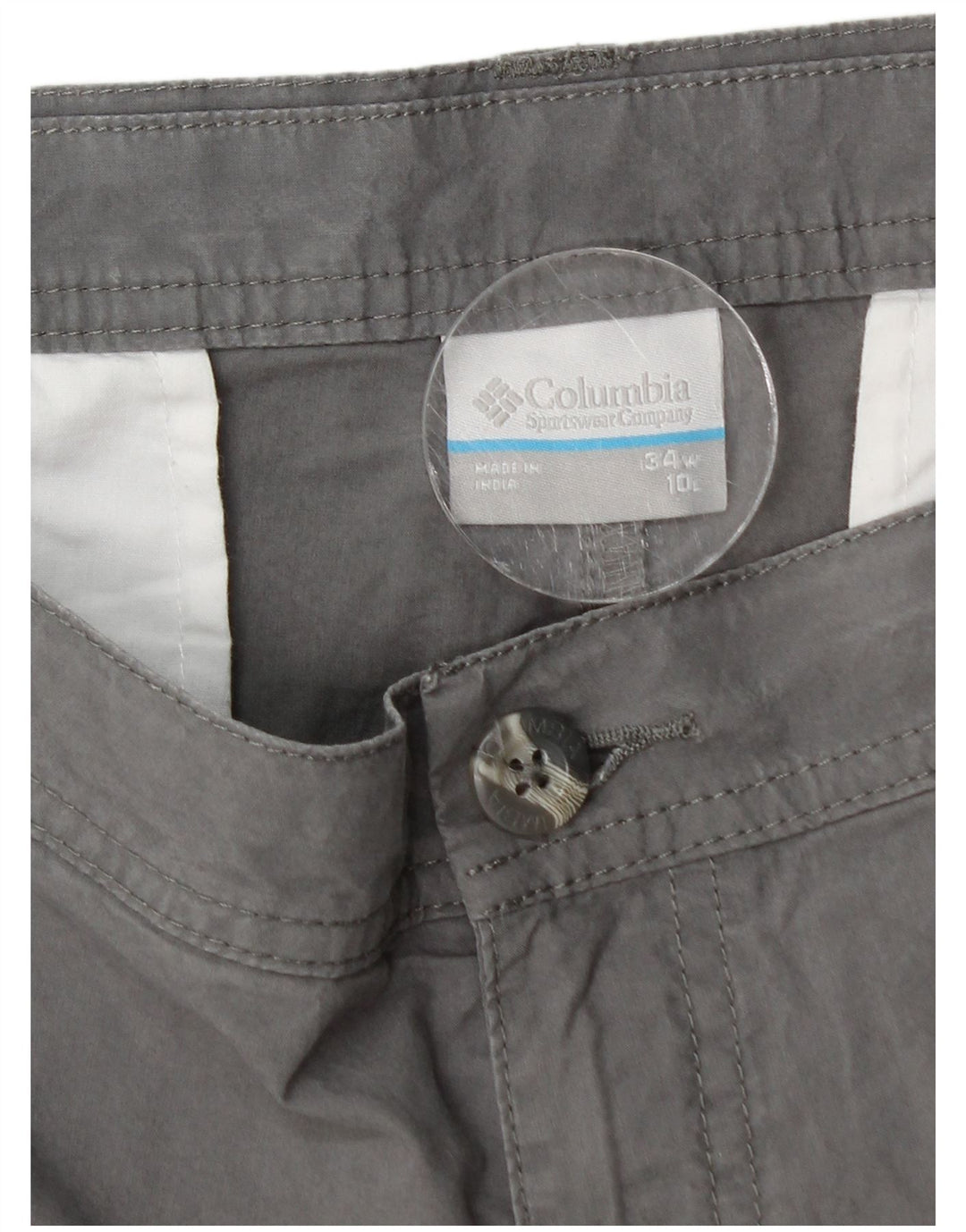 Pantaloncini chino da uomo Columbia W34 grandi in cotone grigio