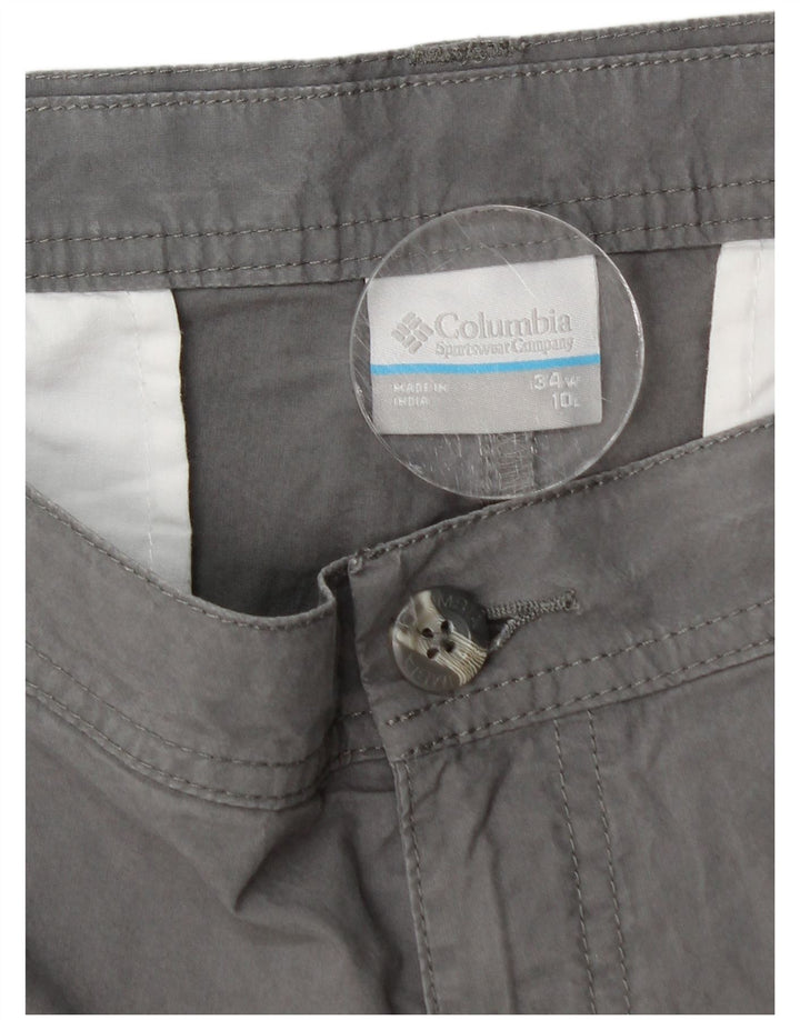Pantaloncini chino da uomo Columbia W34 grandi in cotone grigio