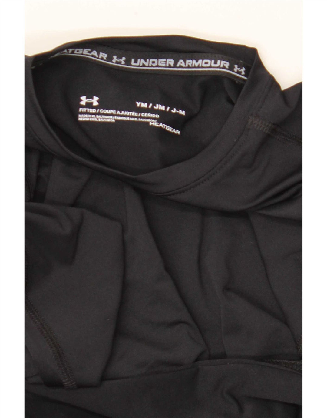 Under Armour Ragazzi Heat Gear Top manica lunga 9-10 anni medio nero