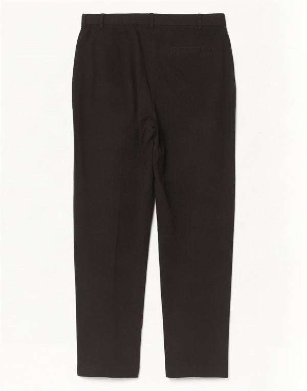 Pantaloni chino a vita alta da donna Marks & Spencer UK 18 XL W38 L30 Nero