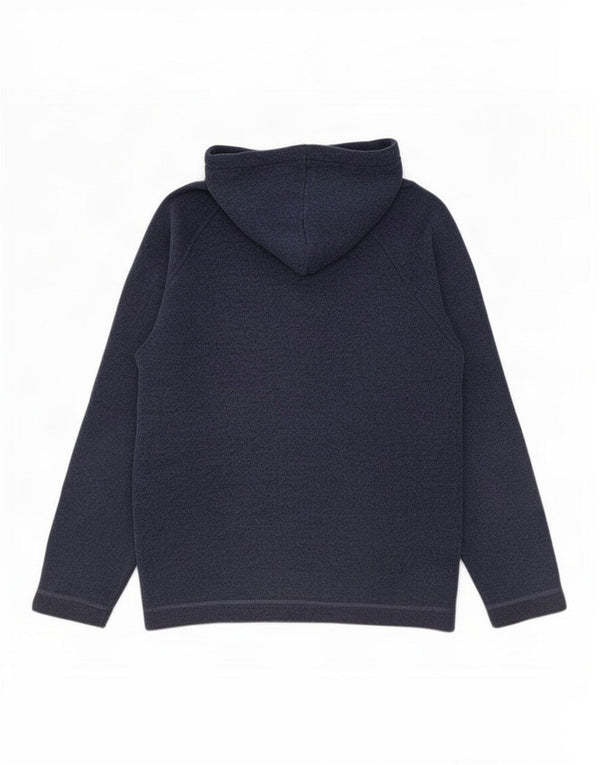 Maglione con cappuccio e zip da uomo Weird Fish, grande in poliestere blu navy