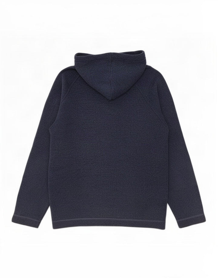 Maglione con cappuccio e zip da uomo Weird Fish, grande in poliestere blu navy