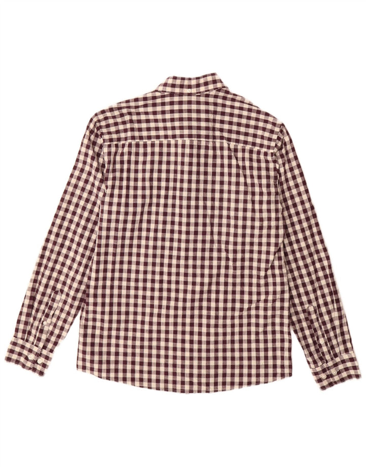 Camicia da uomo Jack & Jones in cotone a quadretti bordeaux medio