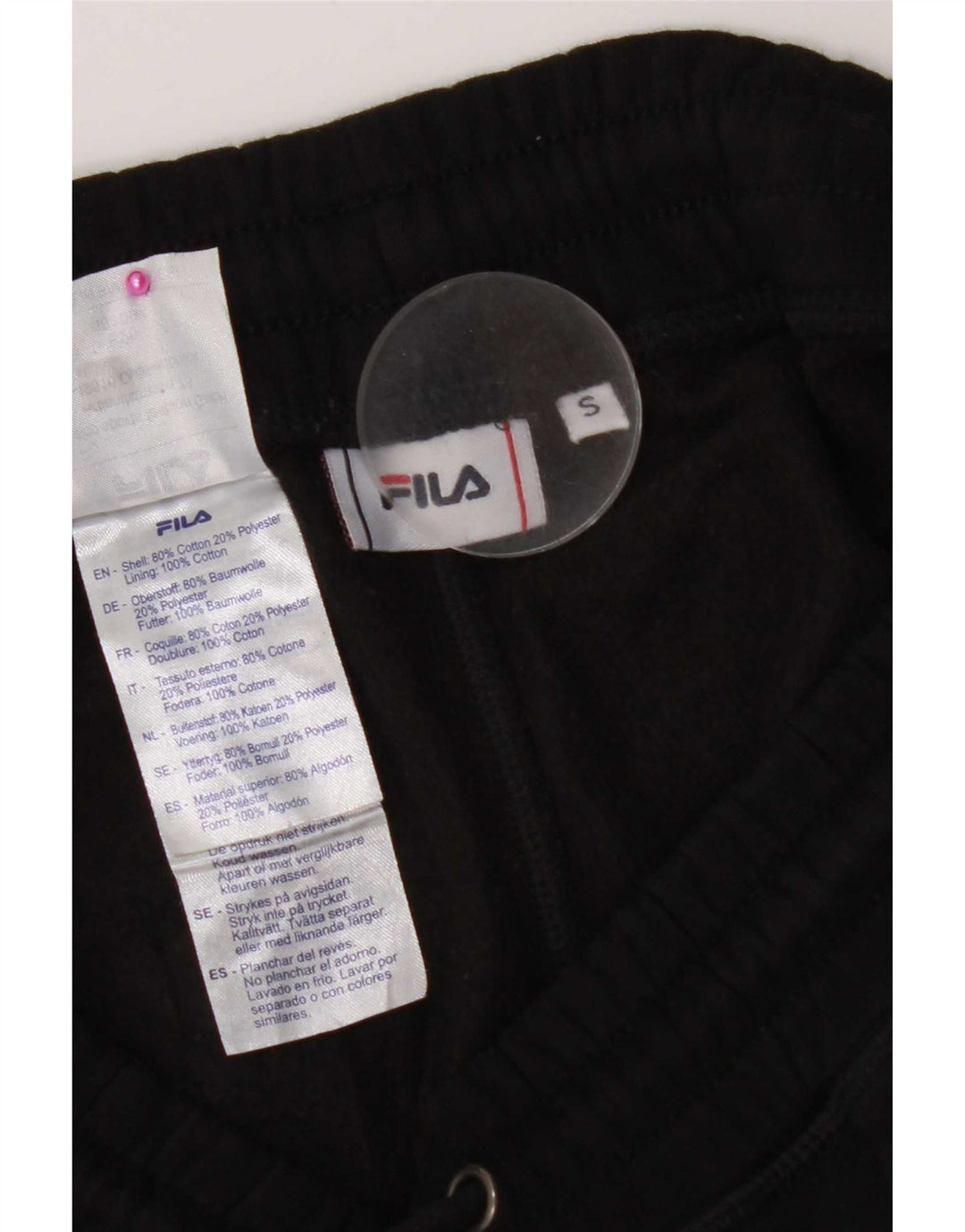 Pantaloni da tuta grafica da uomo Fila Joggers piccoli in cotone nero
