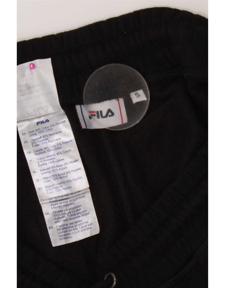 Pantaloni da tuta grafica da uomo Fila Joggers piccoli in cotone nero