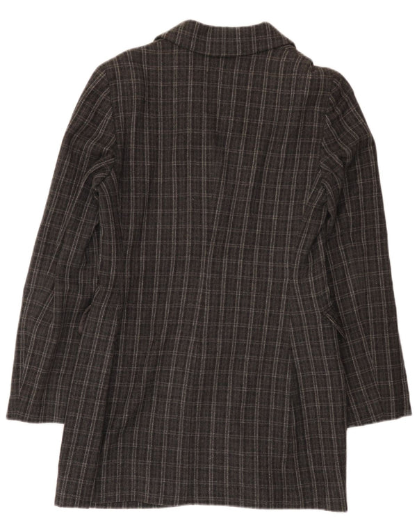 Alberta Ferretti Womens Philosophy Double Breasted Coat UK 10 Small Grey