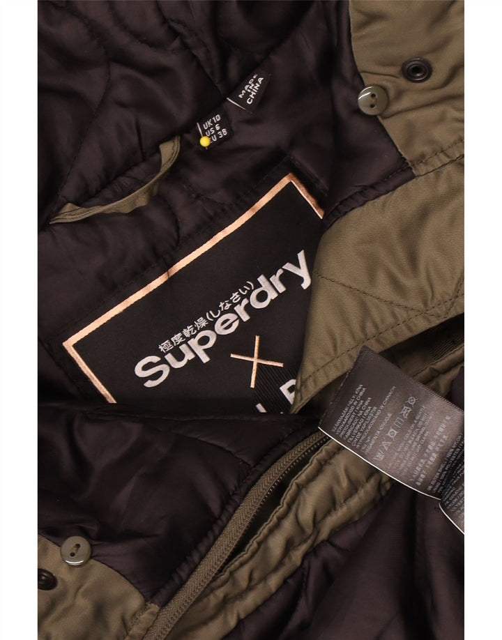 Giacca Parka da donna con cappuccio Superdry UK 10 Small Verde Poliestere