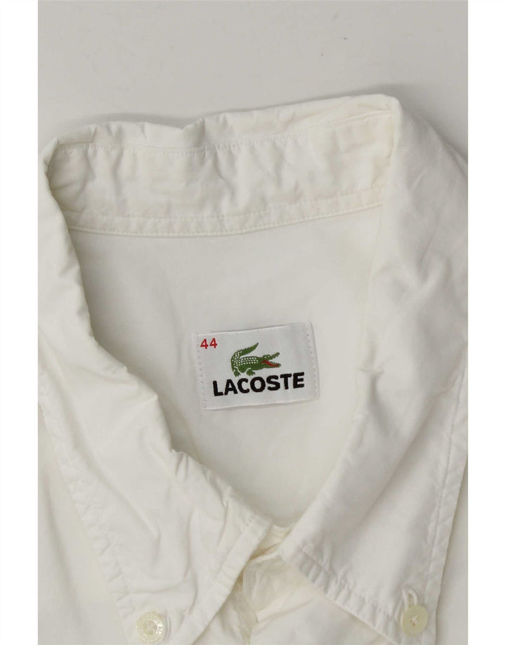 Camicia a maniche corte da uomo Lacoste taglia 44 XL bianca
