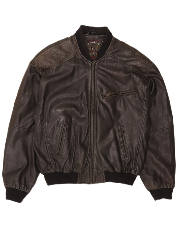 Giubbotto Bomber in Pelle Uomo C.Comberti IT 50 Large in Pelle Nera