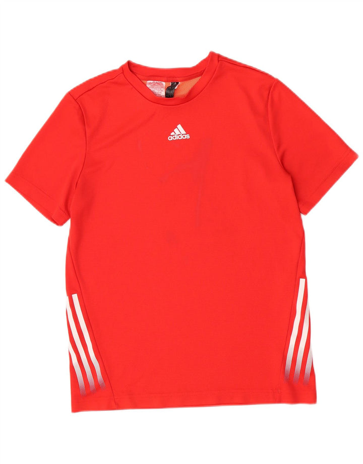 T-shirt Adidas da bambino 13-14 anni rossa in poliestere