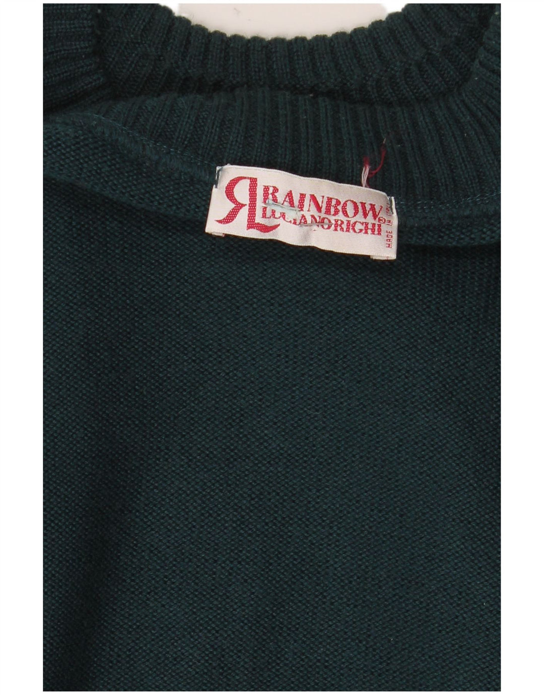 Maglione girocollo da uomo vintage con motivo astratto, maglione grande verde retrò