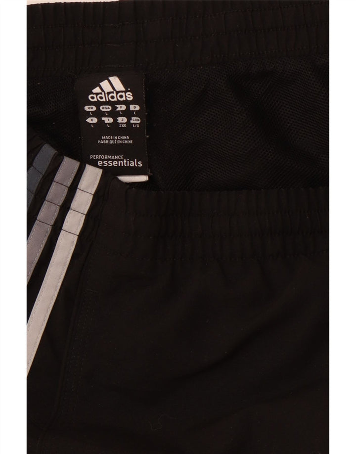Pantaloncini sportivi ADIDAS Climalite da uomo grandi in poliestere nero