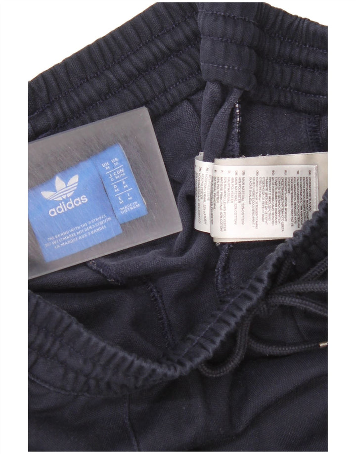 Pantaloni della tuta da donna Adidas UK 14 cotone blu navy medio