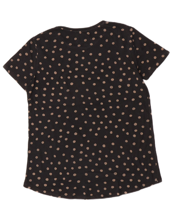 T-shirt Zara da donna Top UK 10 piccolo a pois neri