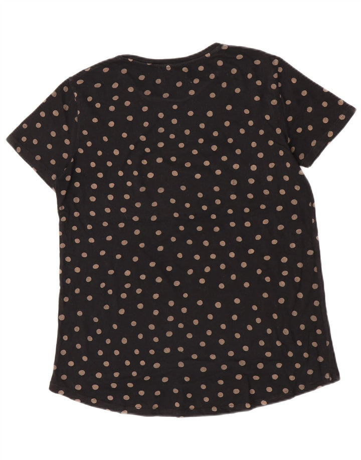 T-shirt Zara da donna Top UK 10 piccolo a pois neri