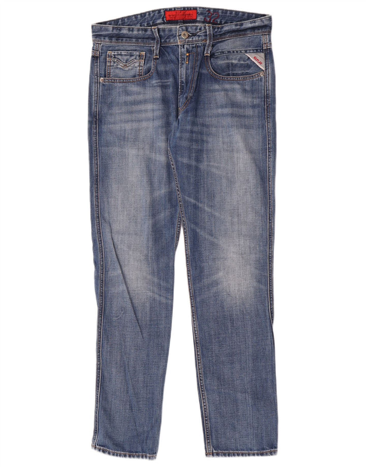 Replay Jeans slim da uomo W32 L32 in cotone blu