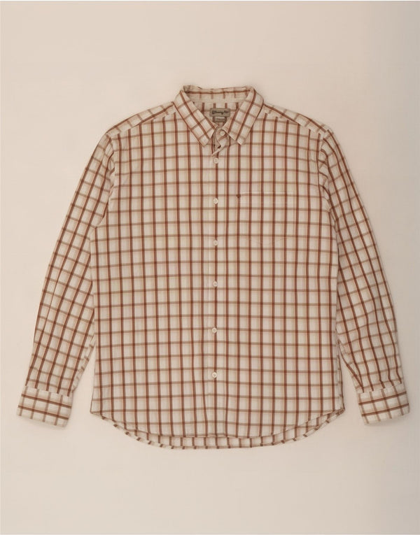 Camicia da uomo Wrangler in cotone a quadri beige medio
