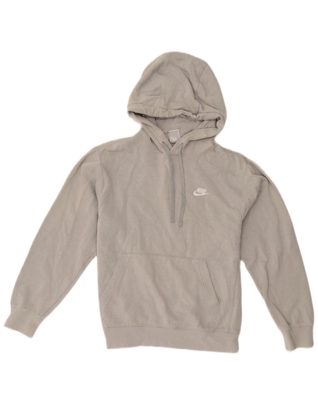 Felpa con cappuccio da uomo Nike Small in cotone grigio