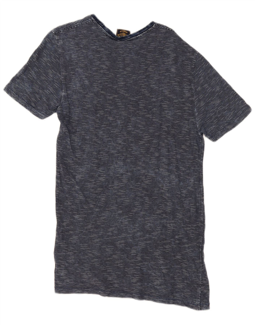 T-shirt da uomo Superdry Top in cotone gessato blu navy medio