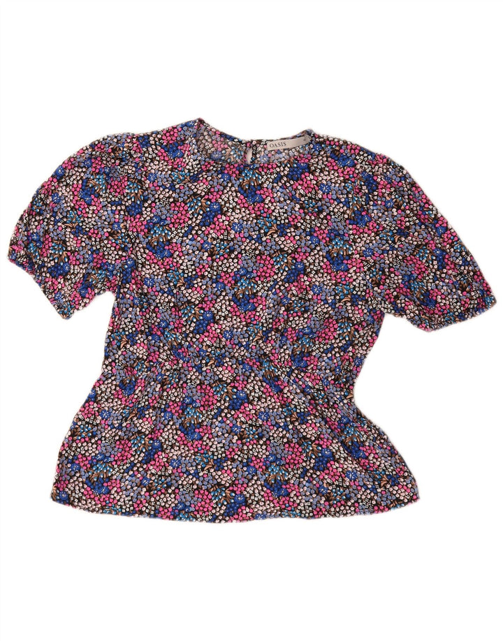 Camicetta da donna Oasis Top UK 10 Piccola viscosa floreale multicolore