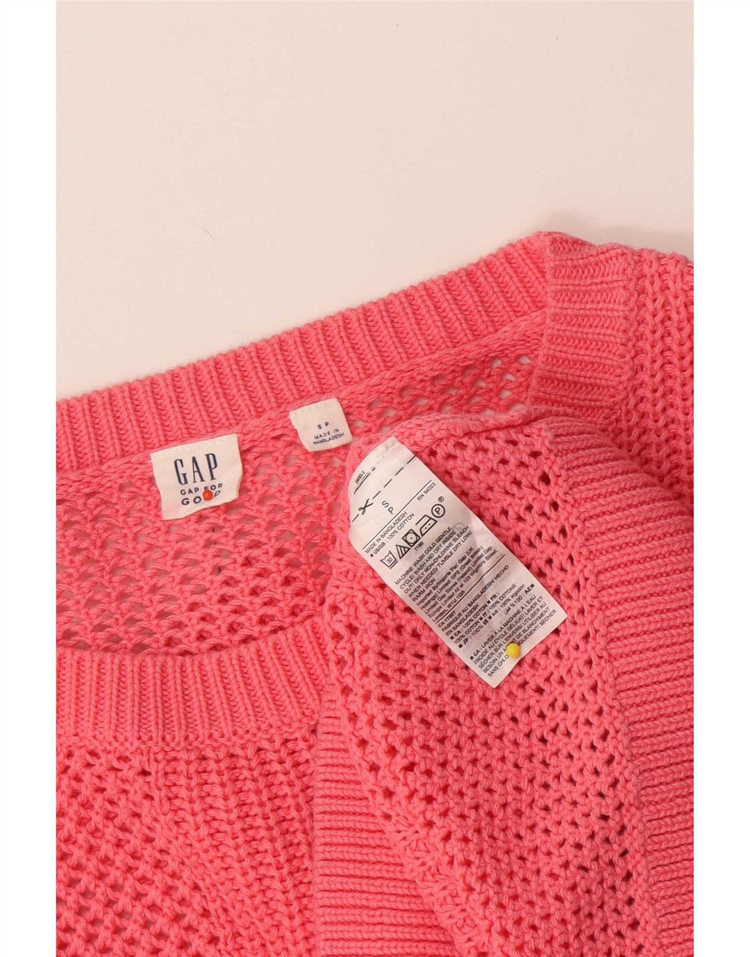 Maglione Gap da donna oversize con scollo a barca oversize UK 10 piccolo rosa
