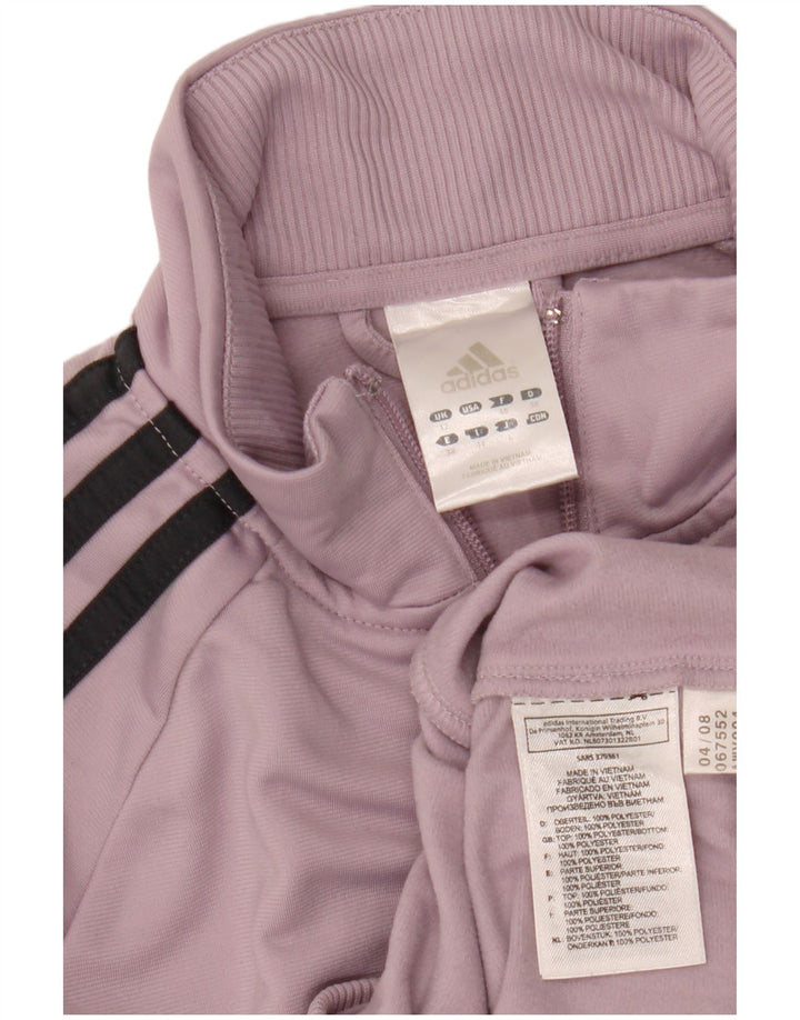 Giacca da tuta da donna ADIDAS UK 12 cotone viola medio