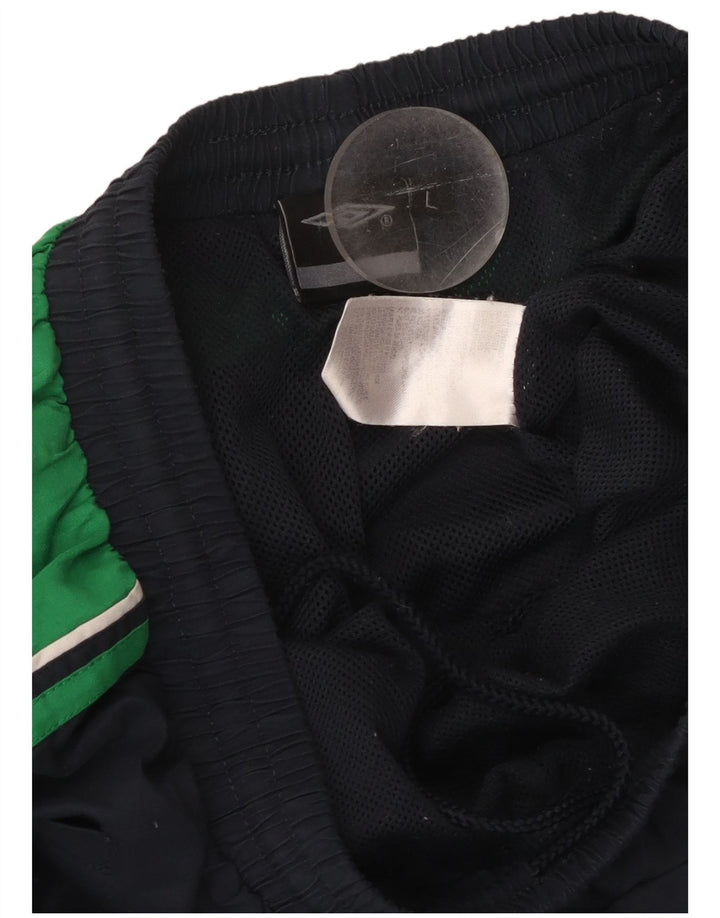 Pantaloni da tuta da uomo UMBRO grandi in poliestere color block blu navy
