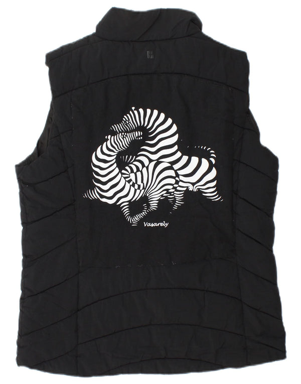 MOUNTAIN WAREHOUSE Gilet imbottito con grafica da donna UK 14 nylon nero medio