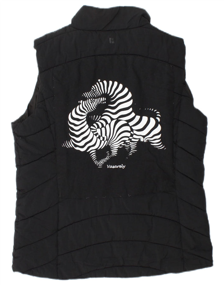 MOUNTAIN WAREHOUSE Gilet imbottito con grafica da donna UK 14 nylon nero medio