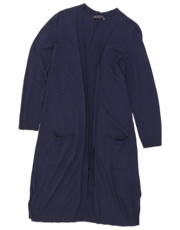 Maglione cardigan lungo da donna Marks & Spencer UK 12 medio blu navy