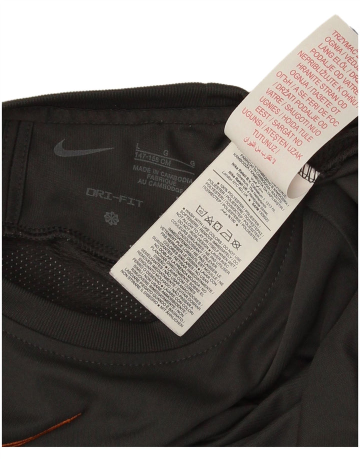 T-shirt Nike da ragazzo, top 12-13 anni, grande, grigia, in poliestere sportivo