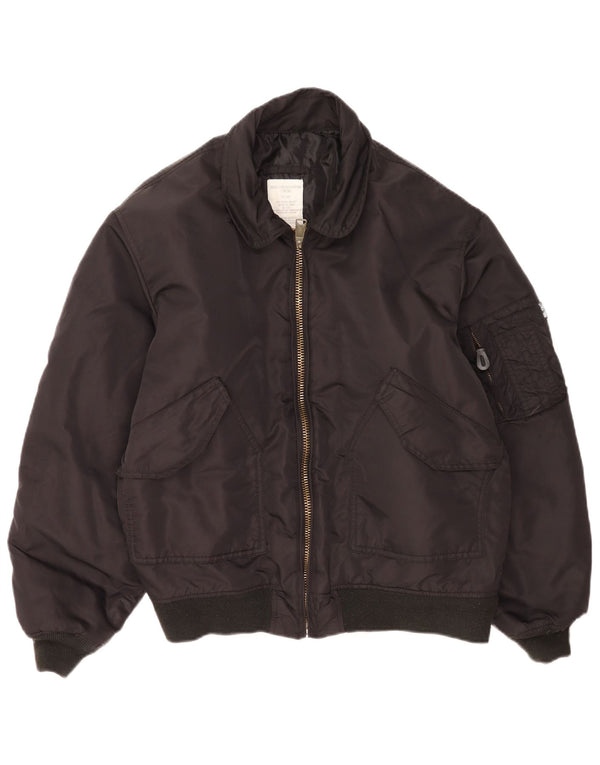 Giacca da aviatore da volo vintage da uomo per la stagione fredda UK 40 grande nylon nero