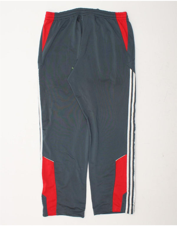 Pantaloni da tuta da uomo ADIDAS UK 42/44 Large Blu Colourblock Poliestere