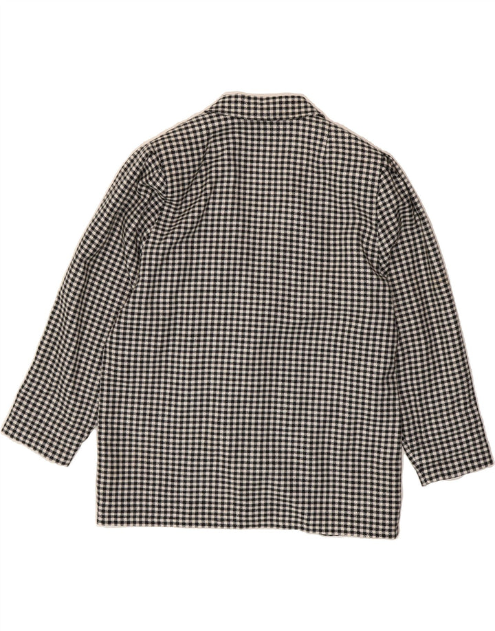 CHARLES VOGELE Womens Loose Fit Blazer Jacket EU 46 XL Black Houndstooth Vintage Charles Vogele and Second-Hand Charles Vogele from Messina Hembry 