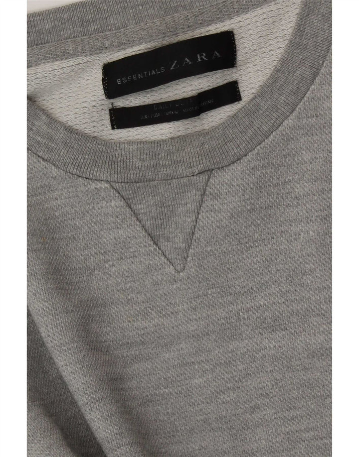 Felpa Zara Da Uomo Maglione Grande Grigio