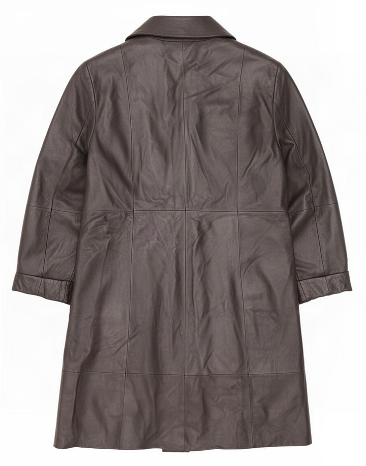 Cappotto in pelle vintage da donna IT 48 XL Nero