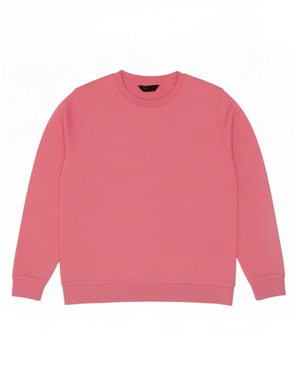 Felpa da donna Marks & Spencer UK 14 grande cotone rosa