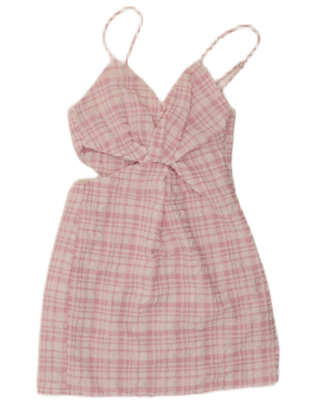 Prendisole ritagliato da donna Zara UK 8 piccoli quadri rosa