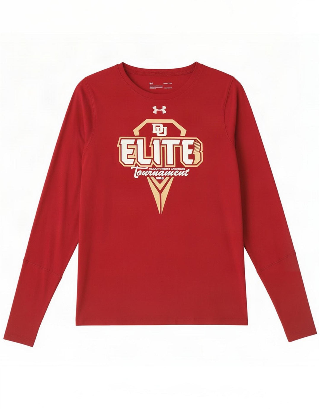 Under Armour Elite Graphic Top da uomo a maniche lunghe piccolo in poliestere bordeaux