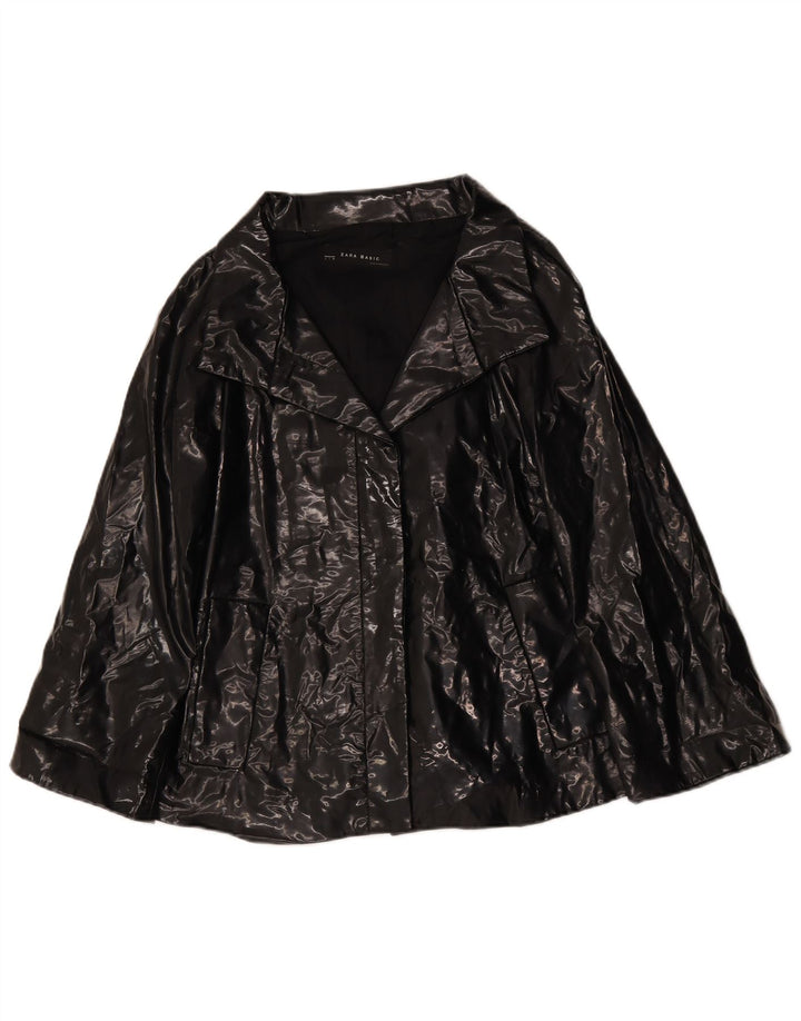 Giacca blazer a 3 bottoni da donna Zara UK 16 grande nera